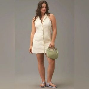 Anthropologie | The Amelia Collared Mini Dress by Maeve Ivory Plus Size